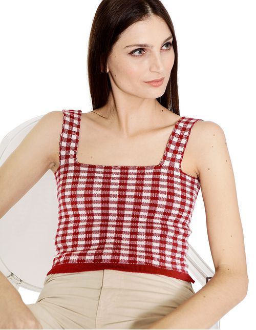 tricot cropped vermelho