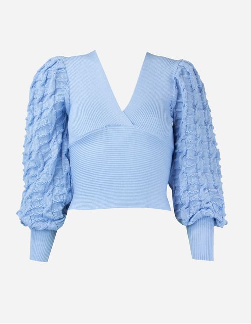 blusa tricot transpassada