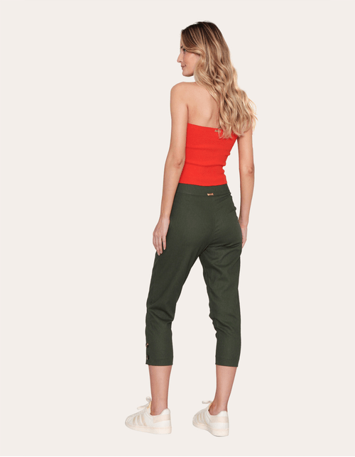 Calça online pantacourt clochard